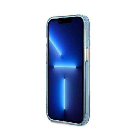 Guess GUHMP13MHTCMB iPhone 13 6,1" niebieski/blue hard case Gold Outline Translucent MagSafe