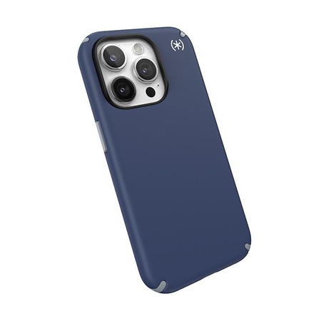 Speck Presidio2 Pro Magsafe - Coque pour iPhone 15 Pro (Bleu Littoral / Gris Poussière / Blanc)