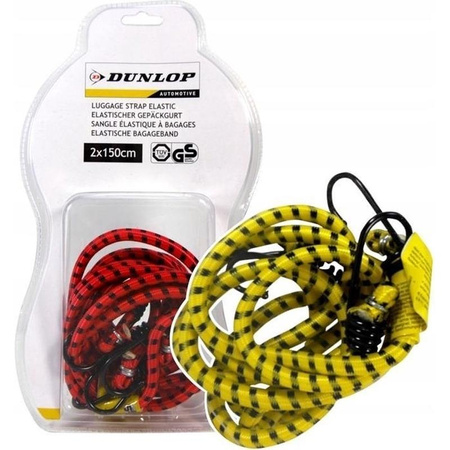 Gumy do Mocowania Bagażu Linki do Zabezpieczenia 150cm Dunlop Czerwone 2szt