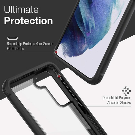 X-Doria Raptic Shield - Etui aluminiowe Samsung Galaxy S21+ (Antimicrobial protection) (Black)