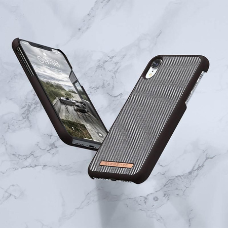 Nordic Elements Saeson Idun - Materialhülle für iPhone XR (Dunkelbraun Muster 1)