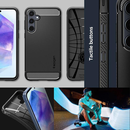 Spigen Rugged Armor - pouzdro pro Samsung Galaxy A55 5G (matně černé)