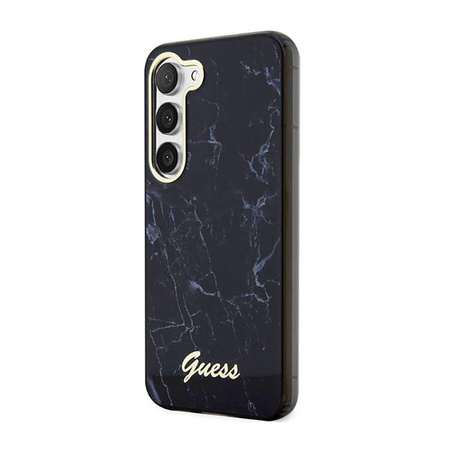 Guess Marble Collection - Case for Samsung Galaxy S23 (Black)