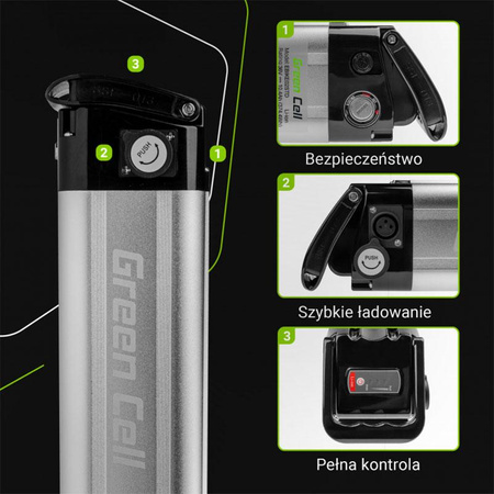 Green Cell - 10.4Ah (374Wh) akkumulátor E-Bike 36V elektromos kerékpárhoz