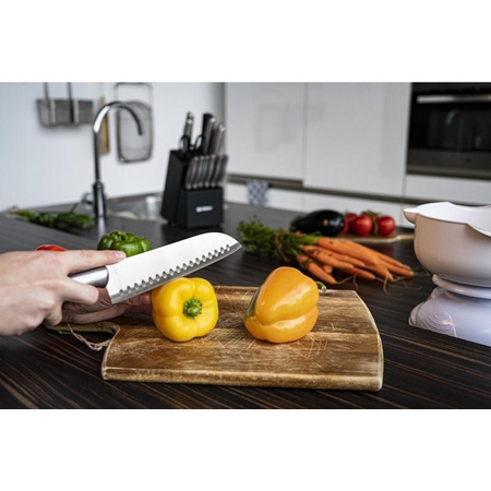 Alpina - Kitchen knife set with stand / block 15 items