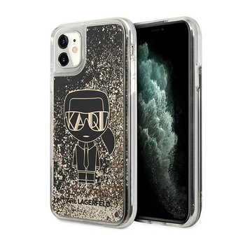 Karl Lagerfeld Liquid Glitter Gatsby - iPhone 11 tok (fekete)