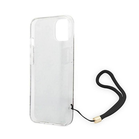 Guess 4G Print Cord - Tasche mit Umhängeband iPhone 14 (braun)