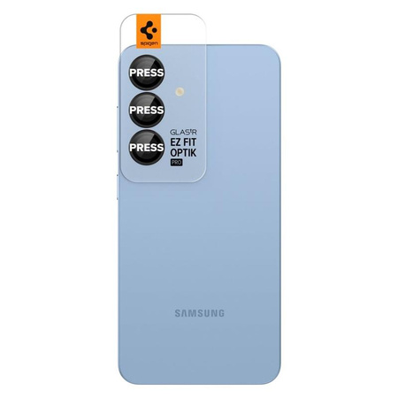Spigen Optik Pro GLAS.TR EZ Fit Camera Protector 2-Pack - Lens protection glass for Samsung Galaxy S25+ (2 pcs) (Black)