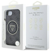 Guess IML Metall Glitter 4G Circle Triangle MagSafe - Tasche für iPhone 16e (schwarz)