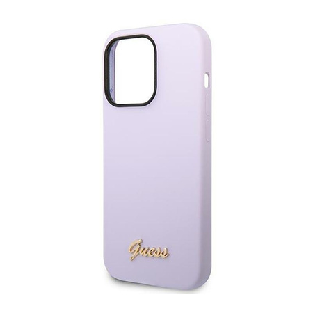 Guess Silicone Vintage - Hülle für iPhone 14 Pro Max (Lila)