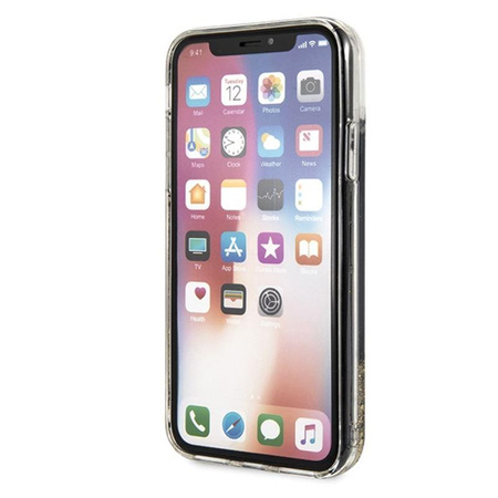 Karl Lagerfeld Signature Glitter Case - iPhone Xs / X Case (Floatting Charms)