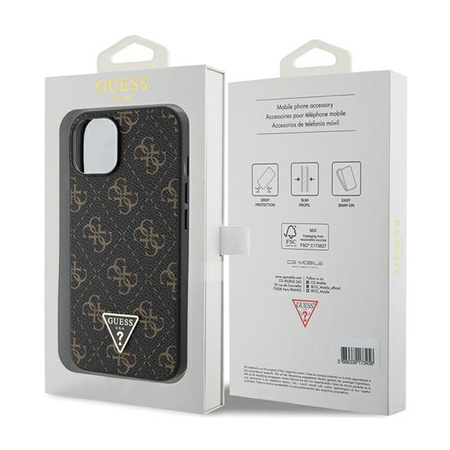 Guess 4G Triangle Metal Logo - iPhone 15 Plus Tasche (schwarz)