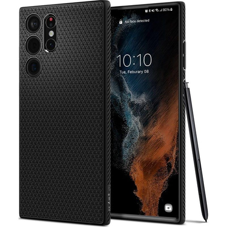 Spigen Liquid Air - Schutzhülle für Samsung Galaxy S22 Ultra (Schwarz)