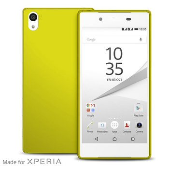 PURO Ultra Slim "0.3" Cover MFX - tok szett + képernyőfólia Sony Xperia Z5 készülékhez (lime zöld)