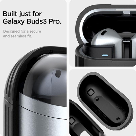 Spigen Rugged Armor - Hülle für Samsung Galaxy Buds 3 / 3 FE / 3 Pro (Matt Schwarz)