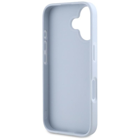Guess Grained Big 4G Logo Small Classic Logo - Pouzdro pro iPhone 16 (modré)
