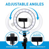 Grundig - Lampe annulaire LED avec trépied pour photos, selfie, maquillage
