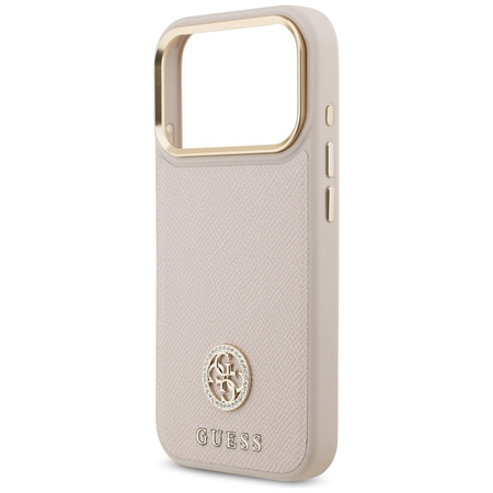 Guess Grained Strass Logo MagSafe - Case iPhone 17 Pro (pink)