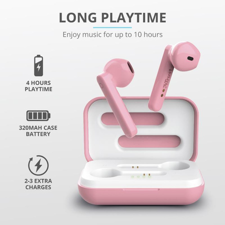 Trust Primo Touch - bezdrátová sluchátka Bluetooth (růžová)