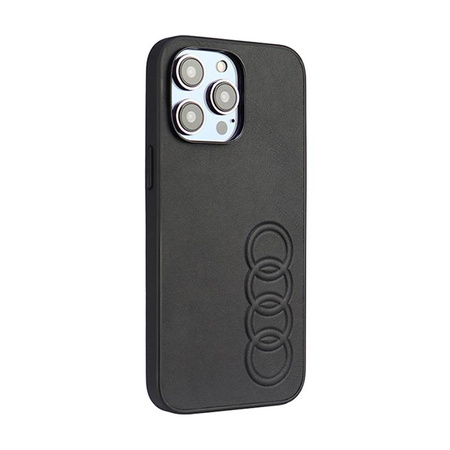 Audi Szintetikus bőr - iPhone 14 Pro Max tok (fekete)