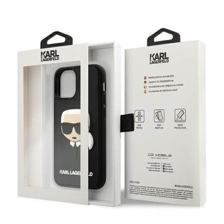 Karl Lagerfeld 3D Gummi Karl`s Head - iPhone 12 mini Hülle (schwarz)