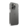 Speck Presidio Perfect-Clear with Glitter - iPhone 14 Pro Case with MICROBAN Coating (Clear / Gold Glitter)