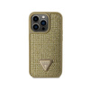 Guess Rhinestone Triangle - iPhone 14 Pro Case (Gold)