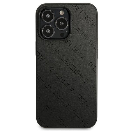 Karl Lagerfeld Perforated Allover - Hülle für iPhone 13 Pro (Schwarz)