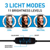 Grundig - Lampe annulaire LED avec trépied pour photos, selfie, maquillage