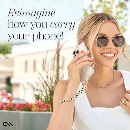 Case-Mate gyöngyös telefon karperec - Univerzális telefonzsinór (Elefántcsont és Onyx)