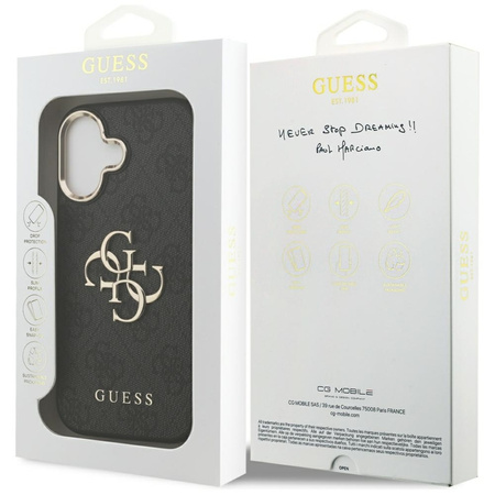 Guess 4G Big 4G Classic Logo - Case iPhone 17 (Schwarz / Gold)