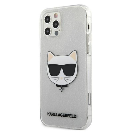 Karl Lagerfeld Choupette Head Glitter - iPhone 12 Pro Max Case (silver)