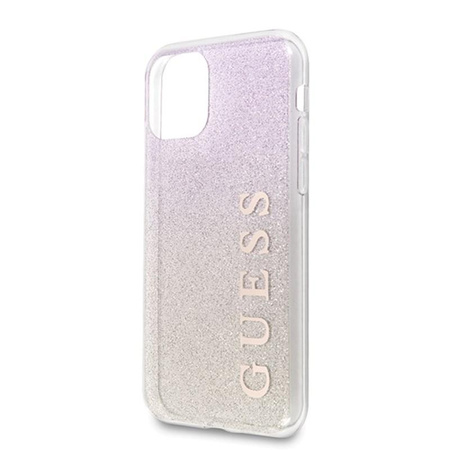 Guess Glitter Gradient - Coque iPhone 11 (Or/Rose)