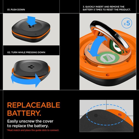 Spigen TagMe Bluetooth Tracker - Key, Backpack, Bag Locator Apple Find My (Black)