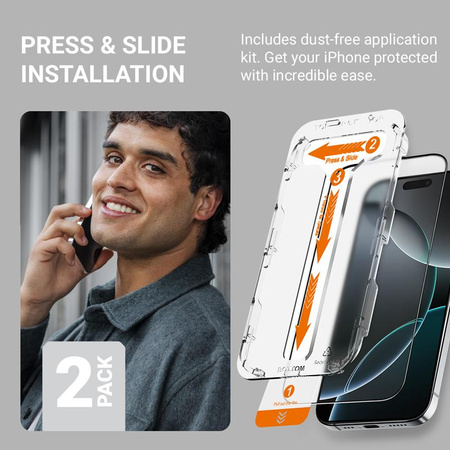 Crong EasyShield 2-Pack - Tempered Glass for iPhone 15 Pro Max (2 pieces)