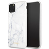 Tvrdé pouzdro z mramorového tvrzeného skla Guess - pouzdro pro iPhone 11 Pro Max (bílé)
