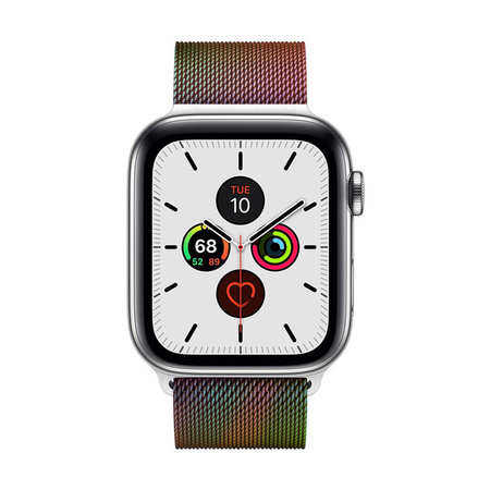 Crong Milano Steel – Nerezový řemínek pro Apple Watch 38/40/41/42 mm (opalizující)