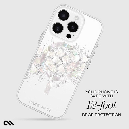 Case-Mate Karat MagSafe - Hülle für iPhone 16 Pro mit Perlmuttverzierung (A Touch of Pearl)