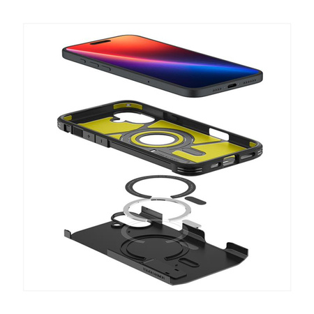 Spigen Tough Armor Mag MagSafe - Hülle für iPhone 16 (Schwarz)