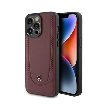 Mercedes Leder Urban Line - iPhone 15 Pro Tasche (rot)