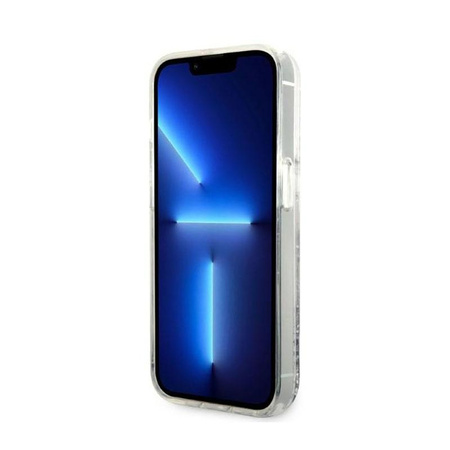 Karl Lagerfeld Liquid Glitter NFT Choupette Head - iPhone 14 Pro tok (ezüst)