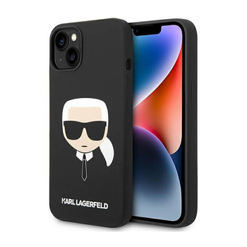Karl Lagerfeld Silicone Ikonik Karl`s Head – Case for iPhone 14 Plus (Black)