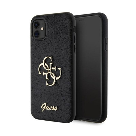 Guess Glitter Script Big 4G - iPhone 11 Case (black)