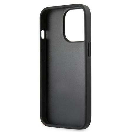 Guess Saffiano Metal Logo Stripes - iPhone 13 Pro Max Case (gray)
