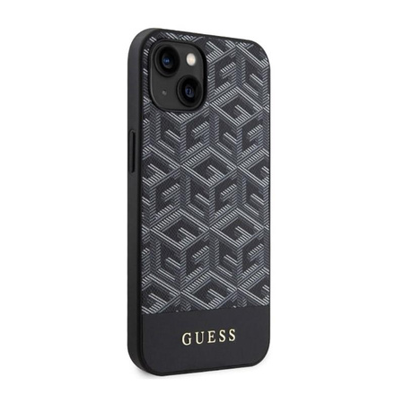 Guess GCube Stripes MagSafe - pouzdro pro iPhone 14 Plus (černé)