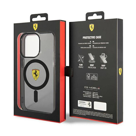 Ferrari Transluzentes MagSafe - iPhone 14 Pro Gehäuse (Schwarz)