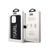 Karl Lagerfeld 3D Rubber Glitter Logo - Coque iPhone 15 Pro Max (noir)