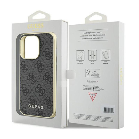 Kolekce Guess 4G Charms - pouzdro na iPhone 15 Pro (šedé)
