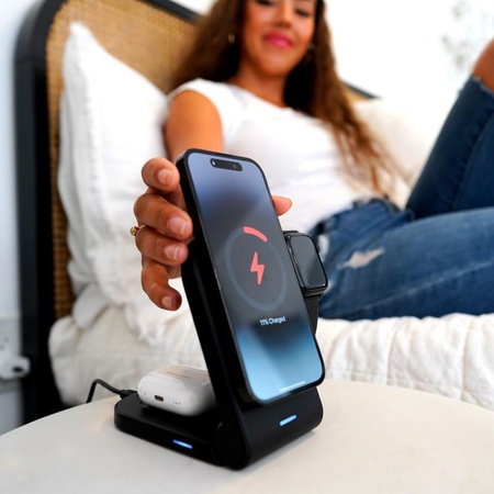 STM ChargeTree MAG - 3-in-1 mobile wireless charger with MagSafe (black)