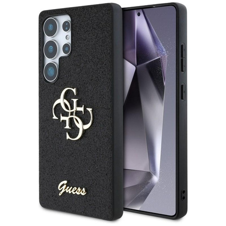 Guess Fixed Glitter Big 4G Metal Logo - Case for Samsung Galaxy S25 Ultra (black)